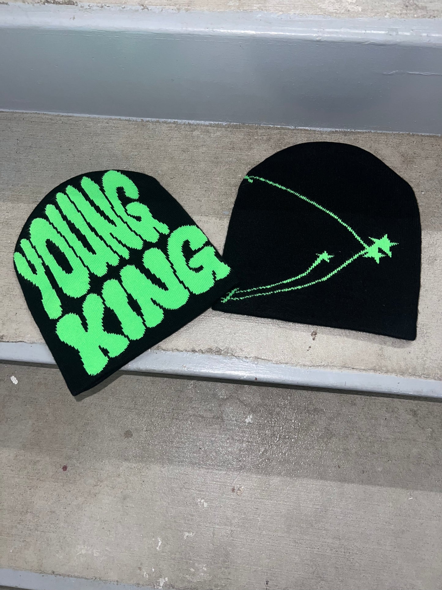 YK Beanie *Black & Green*