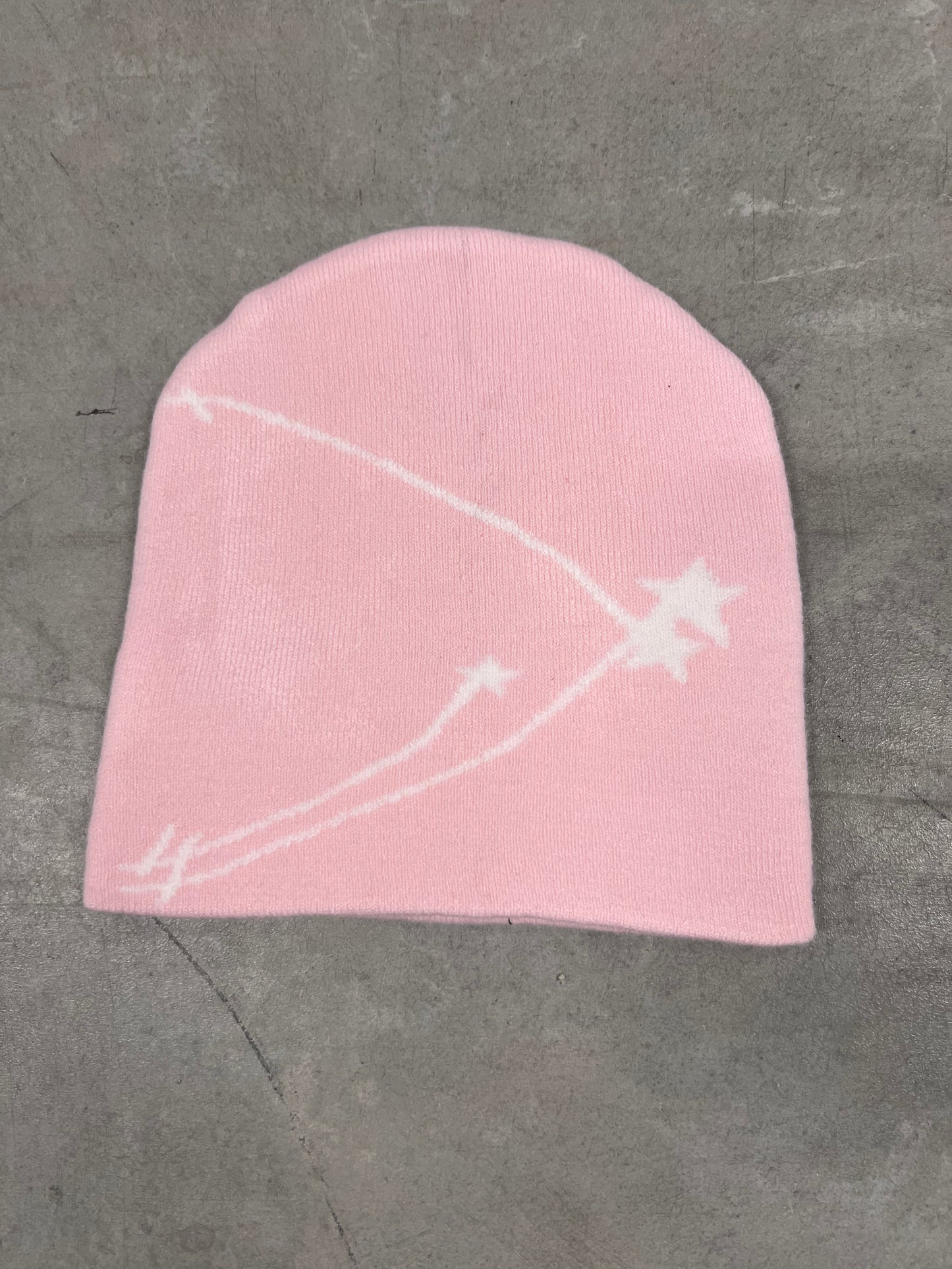 Yk beanie *white & pink *