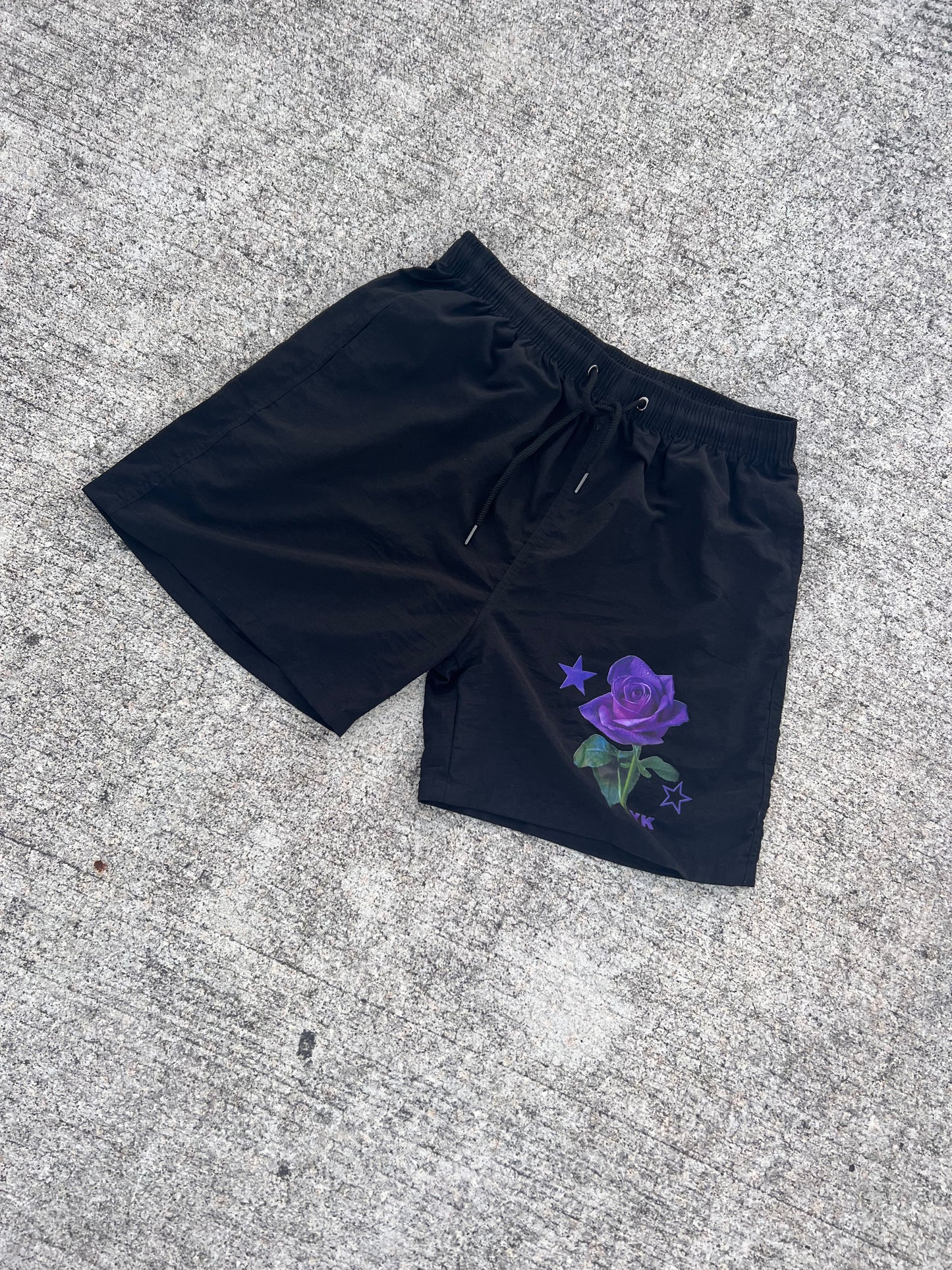 Purple Rose beach shorts